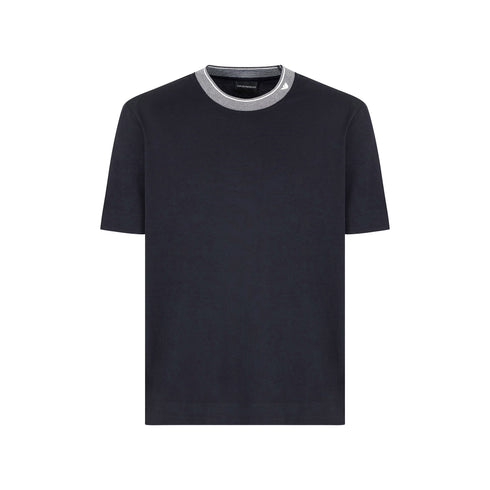 Emporio Armani T-shirt T-shirt Uomo collo in maglia rigato S P25 - EMPORIO ARMANIEM000853AF12926 - UB118 - S - Francavilla Moda